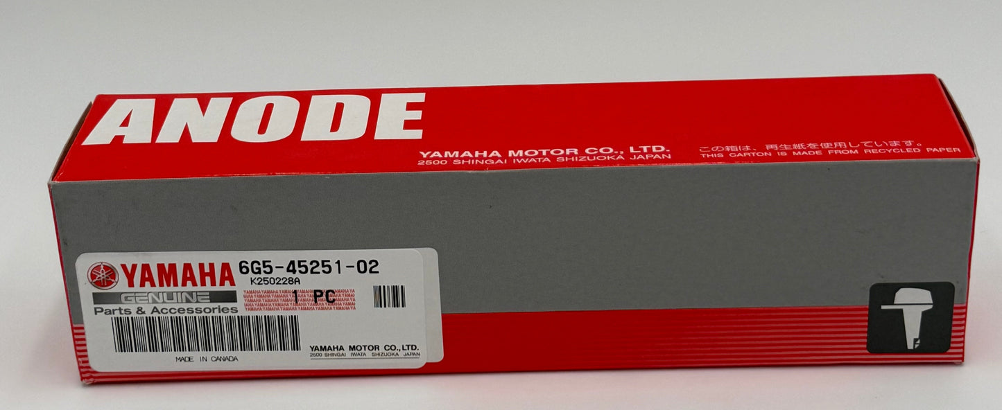 NEW YAMAHA OEM Engine Bracket Anode - 1 Yr. Warranty - 6G5-45251-02-00