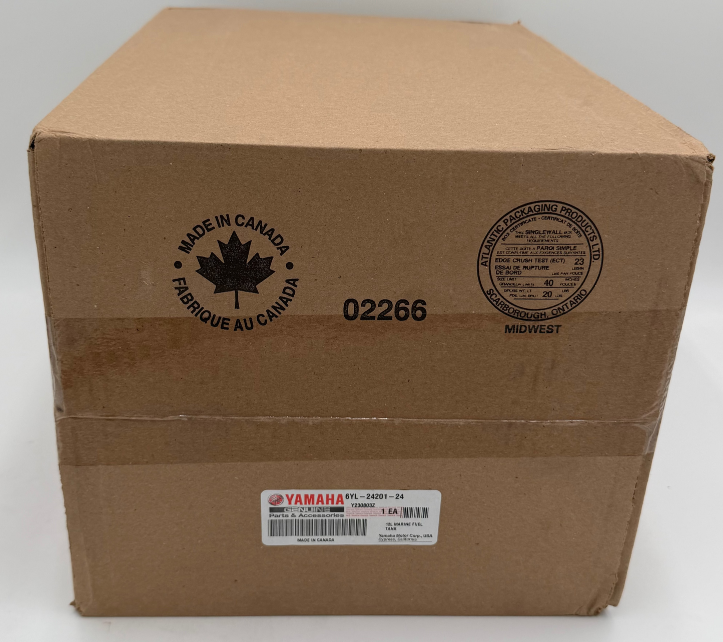 NEW YAMAHA OEM 12 L Fuel Marine Tank- 1 Yr. Warranty- 6YL-24201-24-00